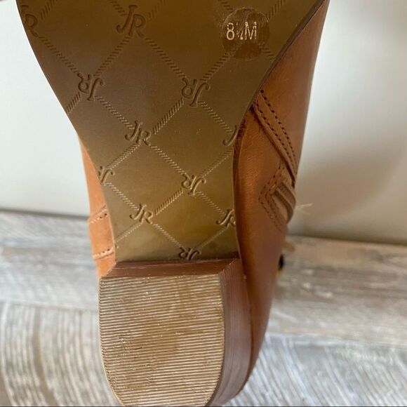 Rare-jack Rogers-Animal Calf Hair Print Western/Boho Leather Boots - Picture 12 of 15